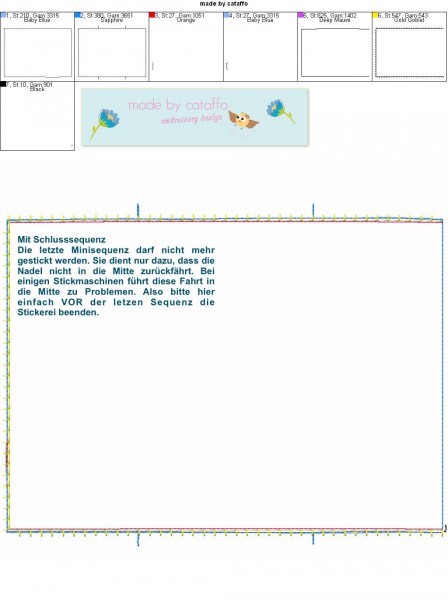 Stickdatei Reisepasshülle ITH - Komplettpaket