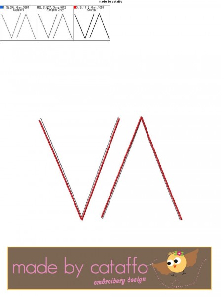 Freebie Stickdatei Wimpelkette