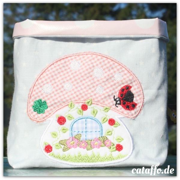 Stickdatei Pilzapplikation 10x10