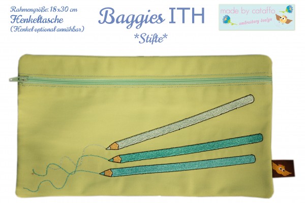 ITH Embroidery design "Baggie" 7" x 11.8" "Crayons"