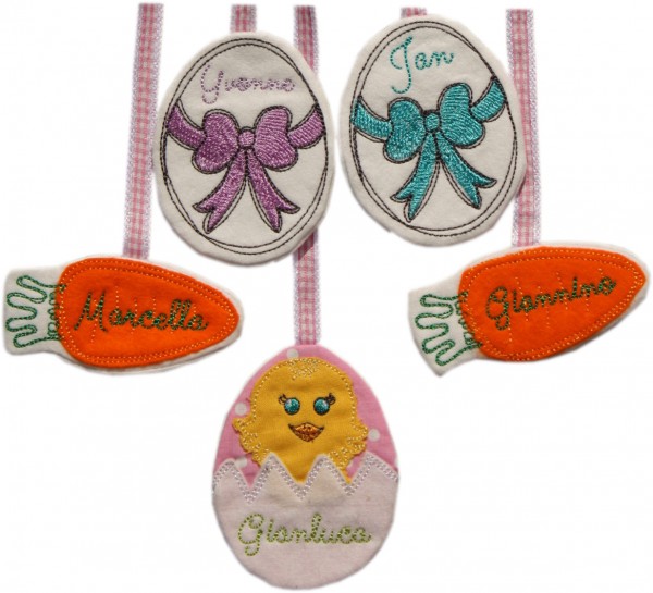 Stickdatei "Hoppy Easter" Haustürschild ITH 13x18cm