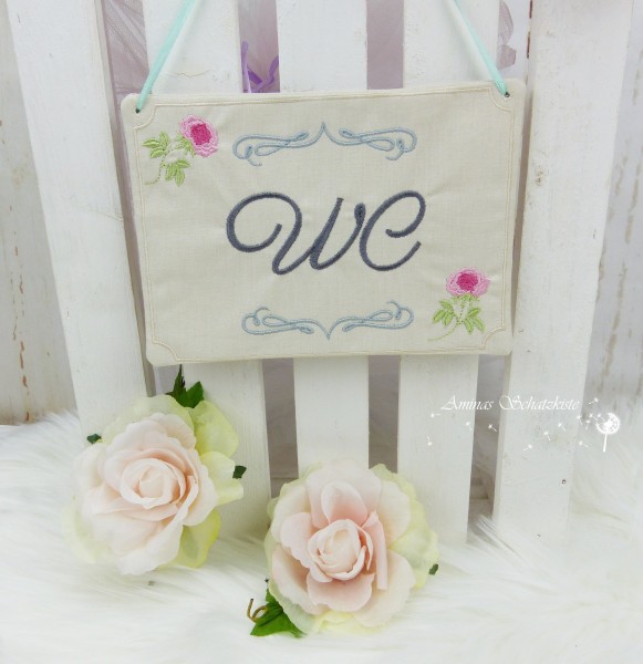 "Shabby Türschilder" ITH Stickdatei 13x18 cm