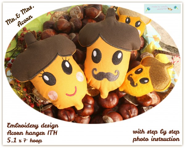 Stickdatei "Eichelanhänger" ITH 13x18cm