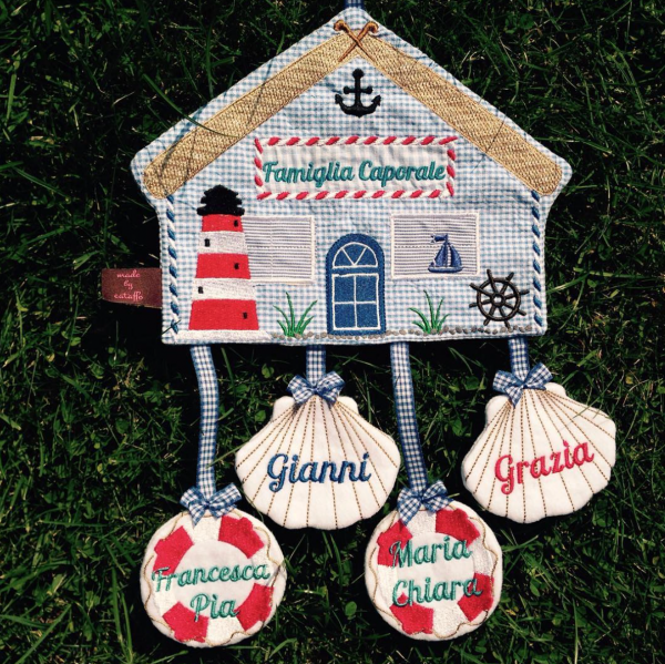 Stickdatei "AHOI" Haustürschild ITH 13x18cm