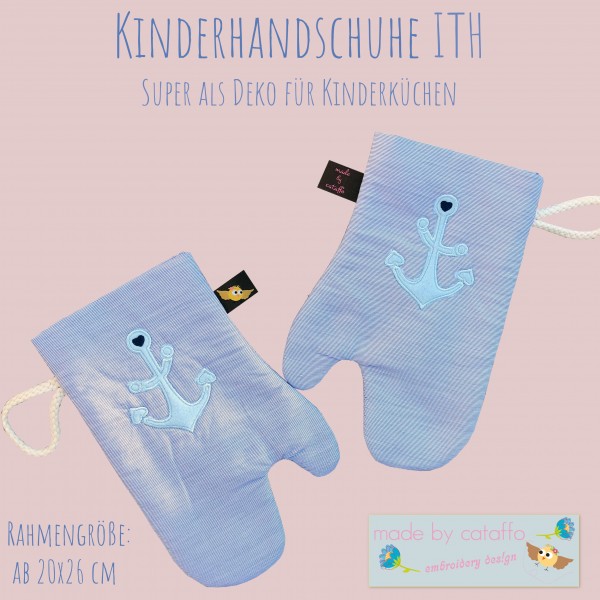 Stickdatei Kinder-Küchenhandschuhe ITH für 16x26 Rahmen
