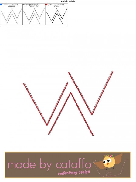 Freebie Stickdatei Wimpelkette