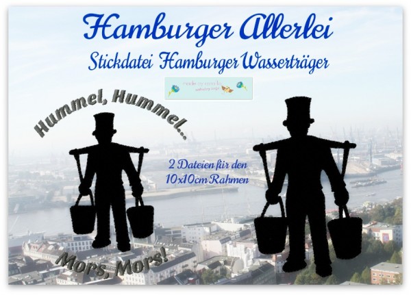 Stickdatei Hummelmann für Rahmen 10x10 cm