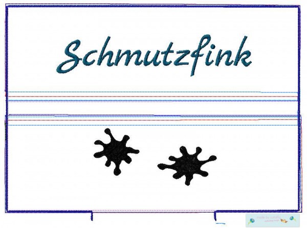 Stickdatei Feuchttücher *Schmutzfink* - 18x30 cm