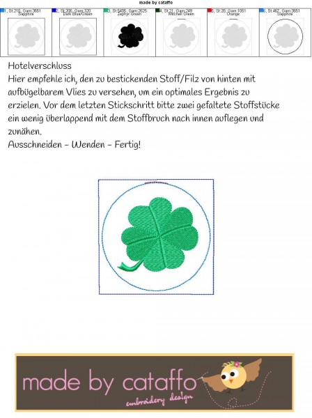 Stickdatei Glücksdatei Hausschild 13x18 cm