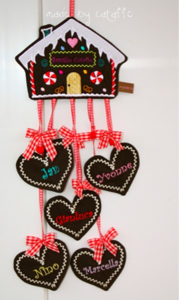 Stickdatei "Knusper Knäuschen" Haustürschild ITH 13x18cm