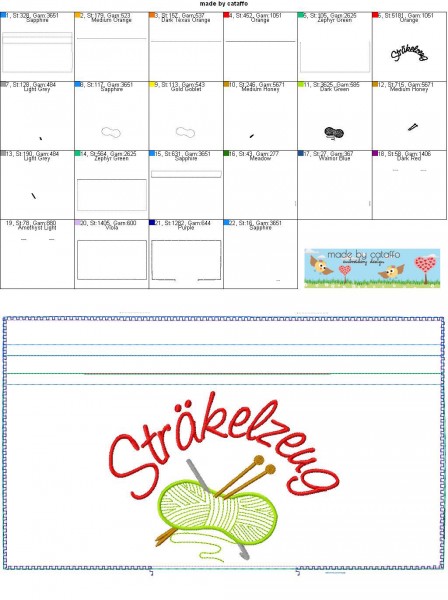 ITH Stickdatei Baggie *Sträkelzeug mit Wolle* - 18x30 cm