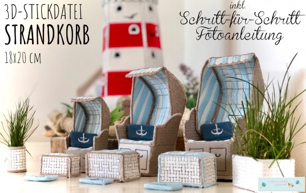 Beach chair 3D 7.8x10.2"