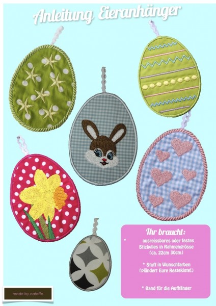 Stickdatei für Osteranhänger ITH - für 10x10 cm