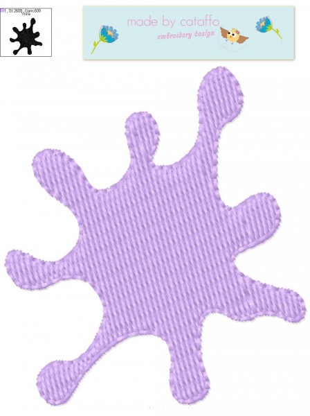 Embroidery design "brush and ink blot" 4x4"