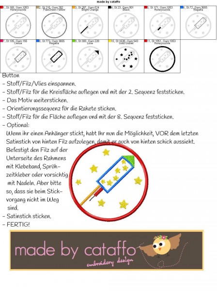 Stickdatei Glücksdatei Hausschild 13x18 cm