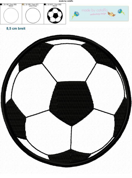 Stickdatei für Flaggen Buttons - Trikot Pimper -Deutschlandherz