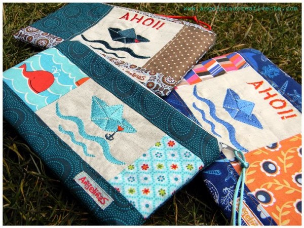 Embroidery design Hamburger Allerlei- Papierschiff 5.1" x 7"