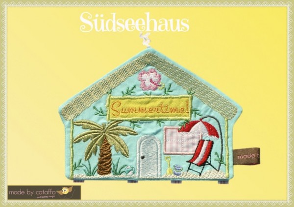 Stickdatei "Südseehaus" Haustürschild ITH 13x18cm